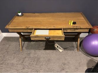 Rustic writing desk & executive chair bundle