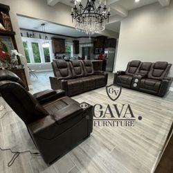 Hermosa sala con Bluetooth led bocinas eléctricos los tres asientos nueva en caja envíos a todo Houston $1,699   Instalamos 🛠️ Pagas al r