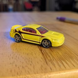 Vintage Hot Wheels 1999 Mustang Rare Original Old Car Black Flames Red Interior