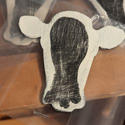 Hand Painted Cow Head Magnets 