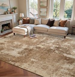 8’ × 10  Modern Area Rug – Soft Beige & Cream – Brand New