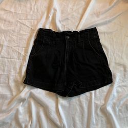 American Eagle High Waisted Paperbag Denim Mom Shorts
