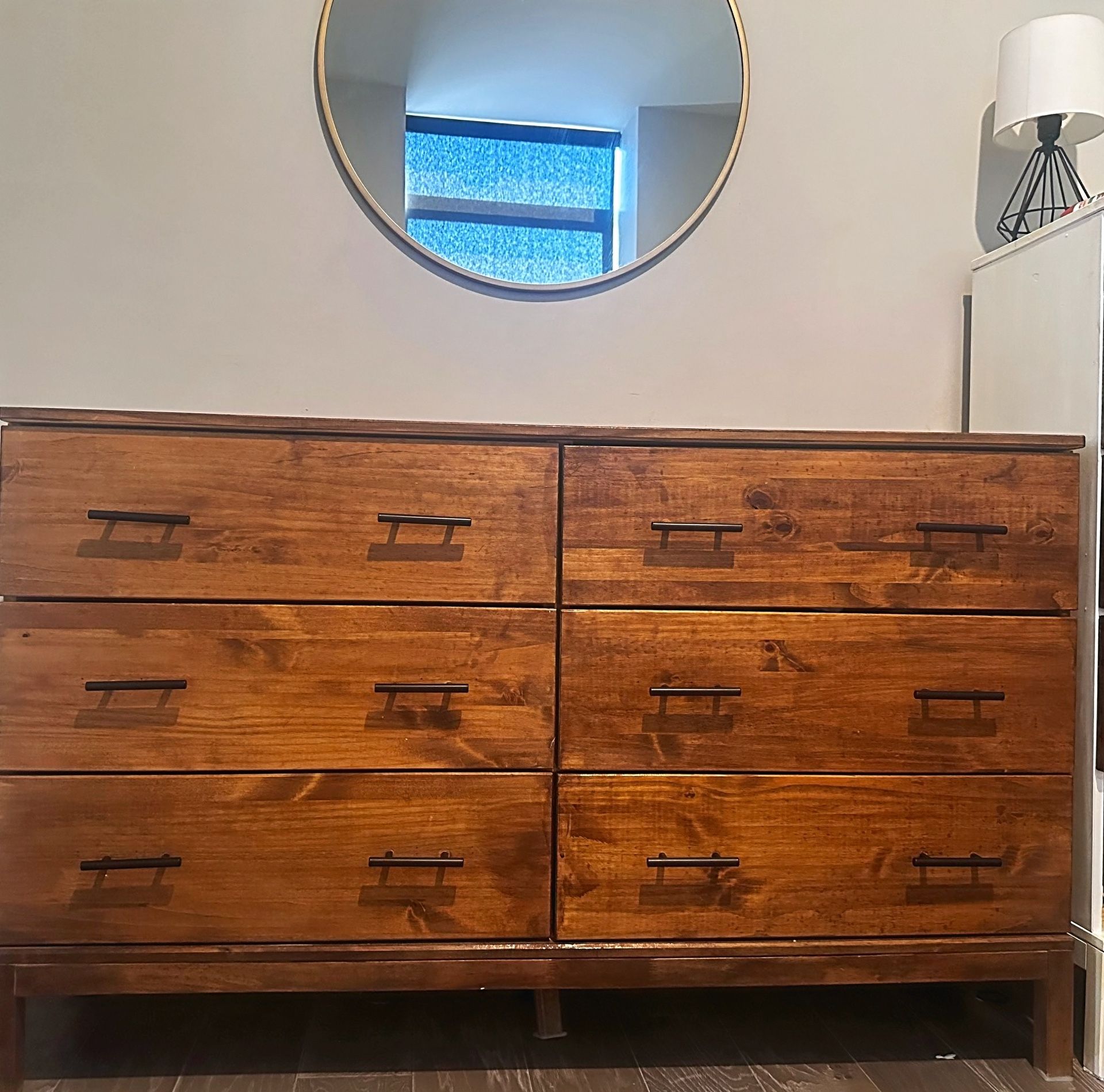 Upgraded IKEA TARVA 6-Drawer Dresser – Custom Stain + Modern Handles