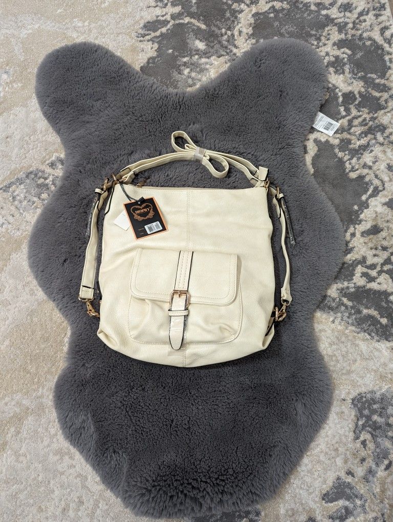 DIOPHY Los Angeles Ivory Shoulder Bag Women Purse Satchel Bag