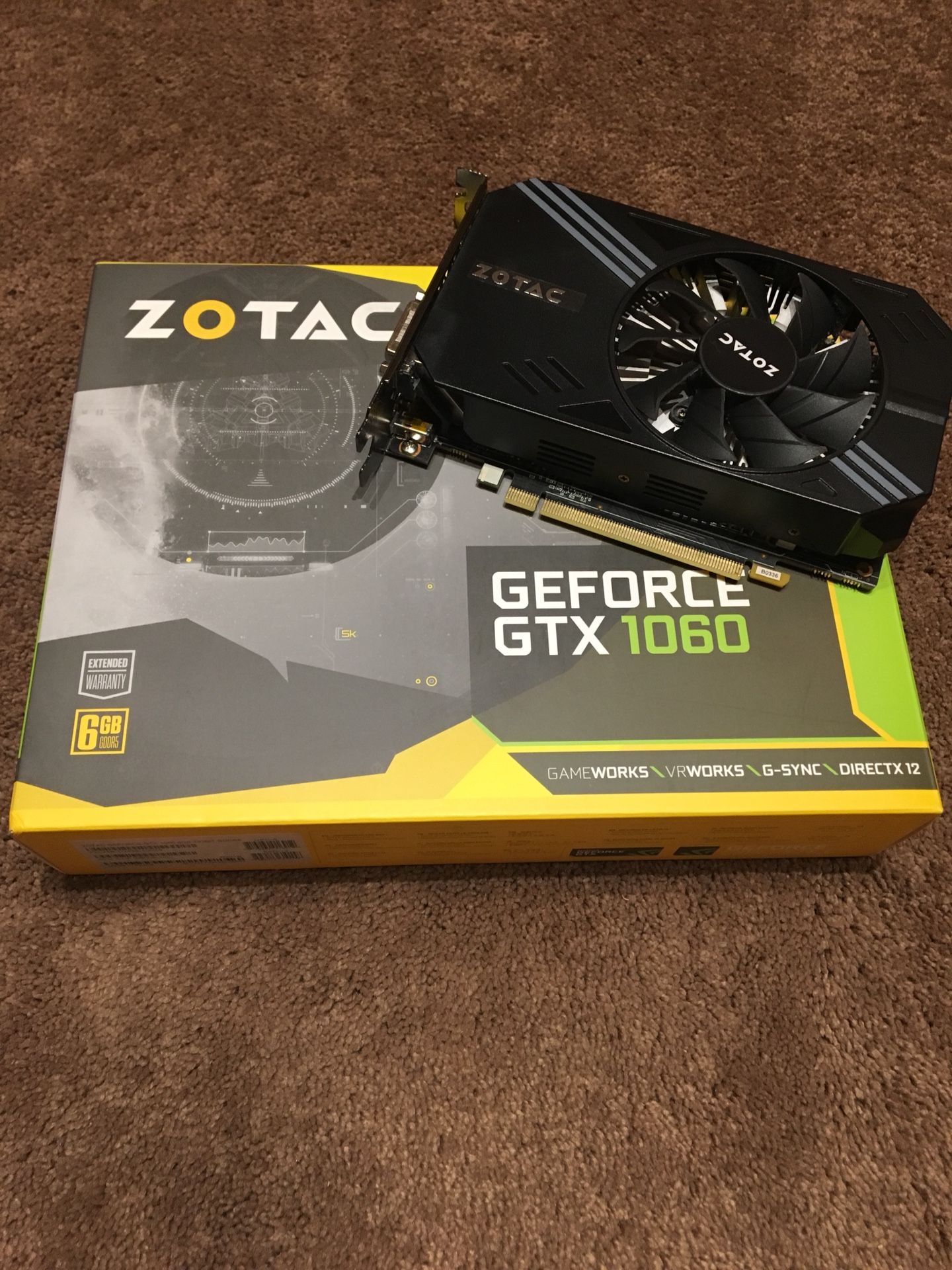 Zotac GeForce GTX 1060 Mini 6gb GPU for Sale in Westfield, MA