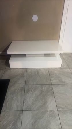 White Gloss Low-Profile TV Stand or coffee table