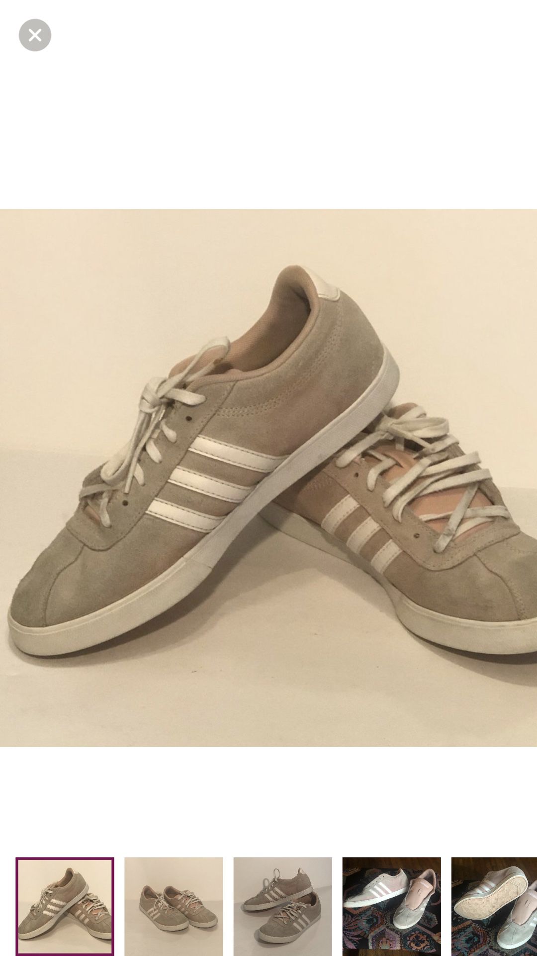 Adidas. Canvas Grey Faded Sneakers. Size 8 1/2