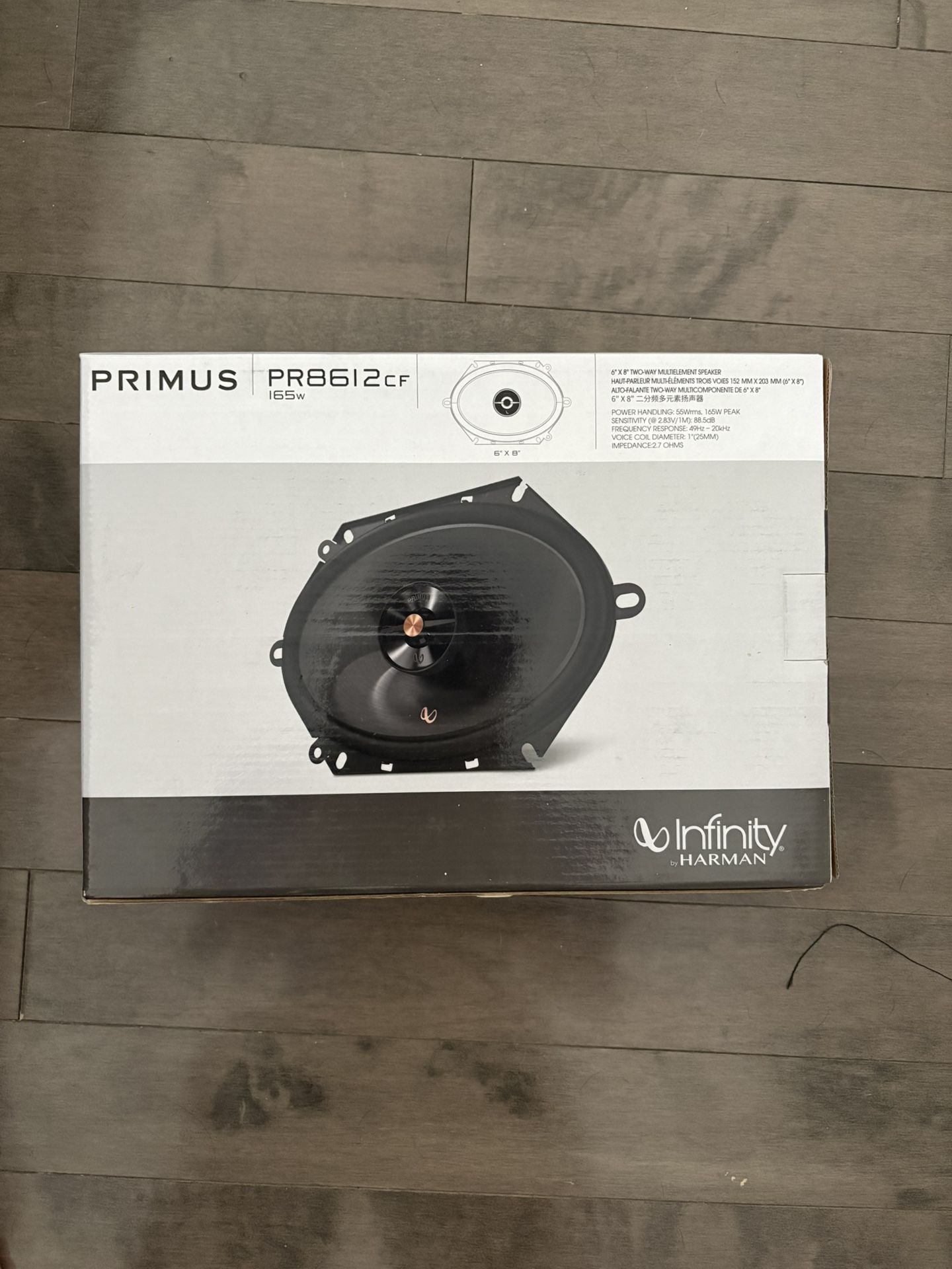Infinity Primus PR8612cf 6x8” 2-Way Car Speakers 165W, New in Box