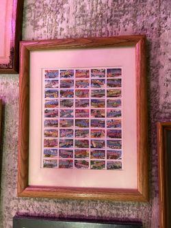 Large used picture frame oak