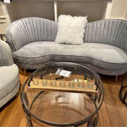 Sophia Upholstered Sofa With Camel Back Grey And Gold
Coaster$10 Down Payment And Financing Available