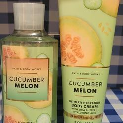 Bath And Body Works Cucumber Melon Body Cream And Wash