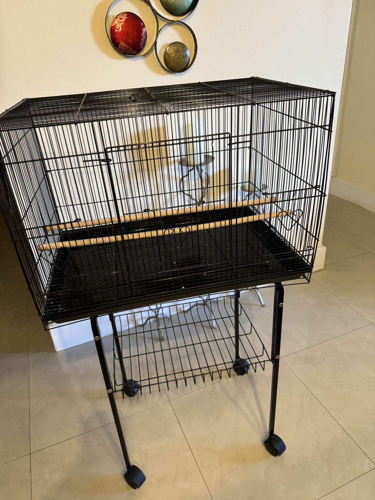 Rolling breeding bird cages