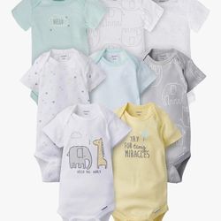 Gerber Baby 8-Pack Short Sleeve Onesie Bodysuits