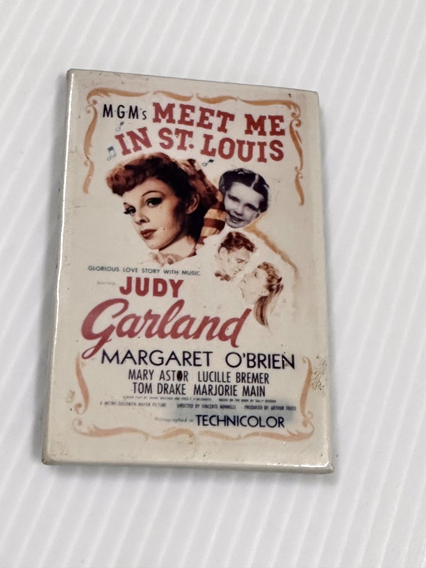 Vintage Original Classic Meet Me In St Louis Judy Garland Fridge Magnet 3”