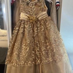 Brand new Girls Gold Dress