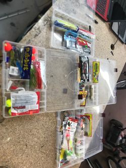 Assorted bait and tackle