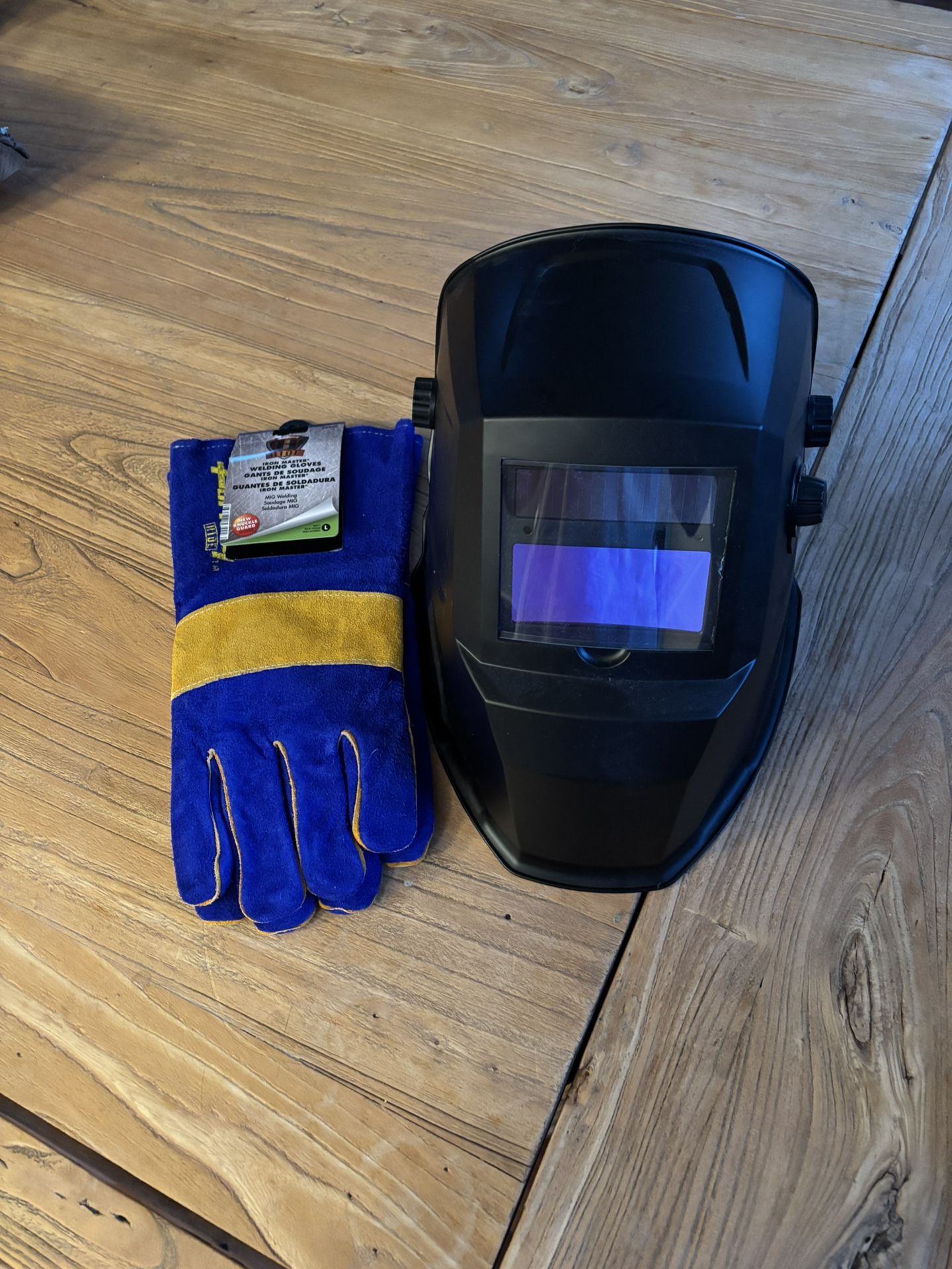Forney Easy Weld Helmet & Forney Welding Gloves