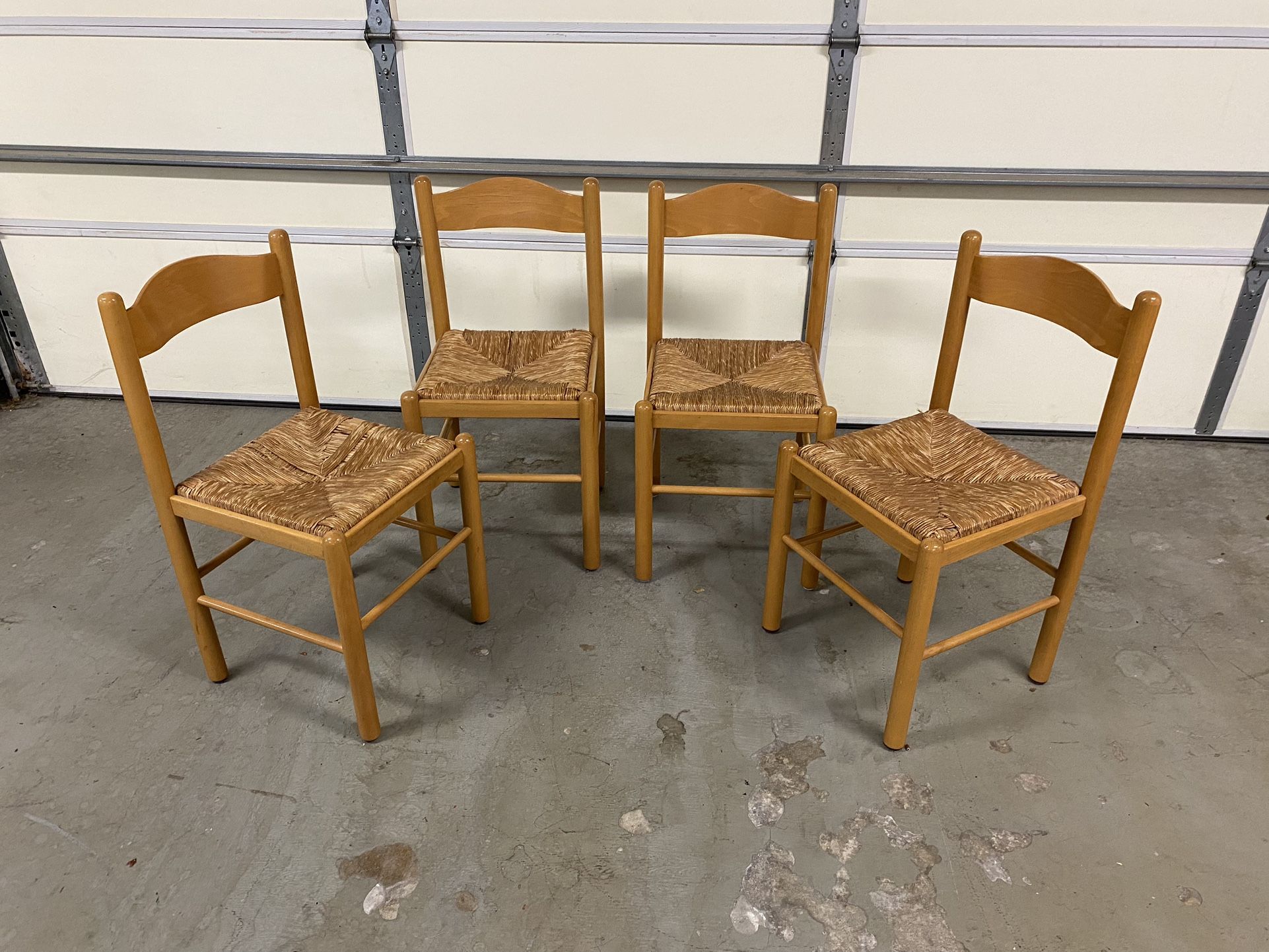 Four Wood Chairs