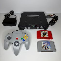 Nintendo 64 Console Bundle with Controller, Games, And Cables - Tested