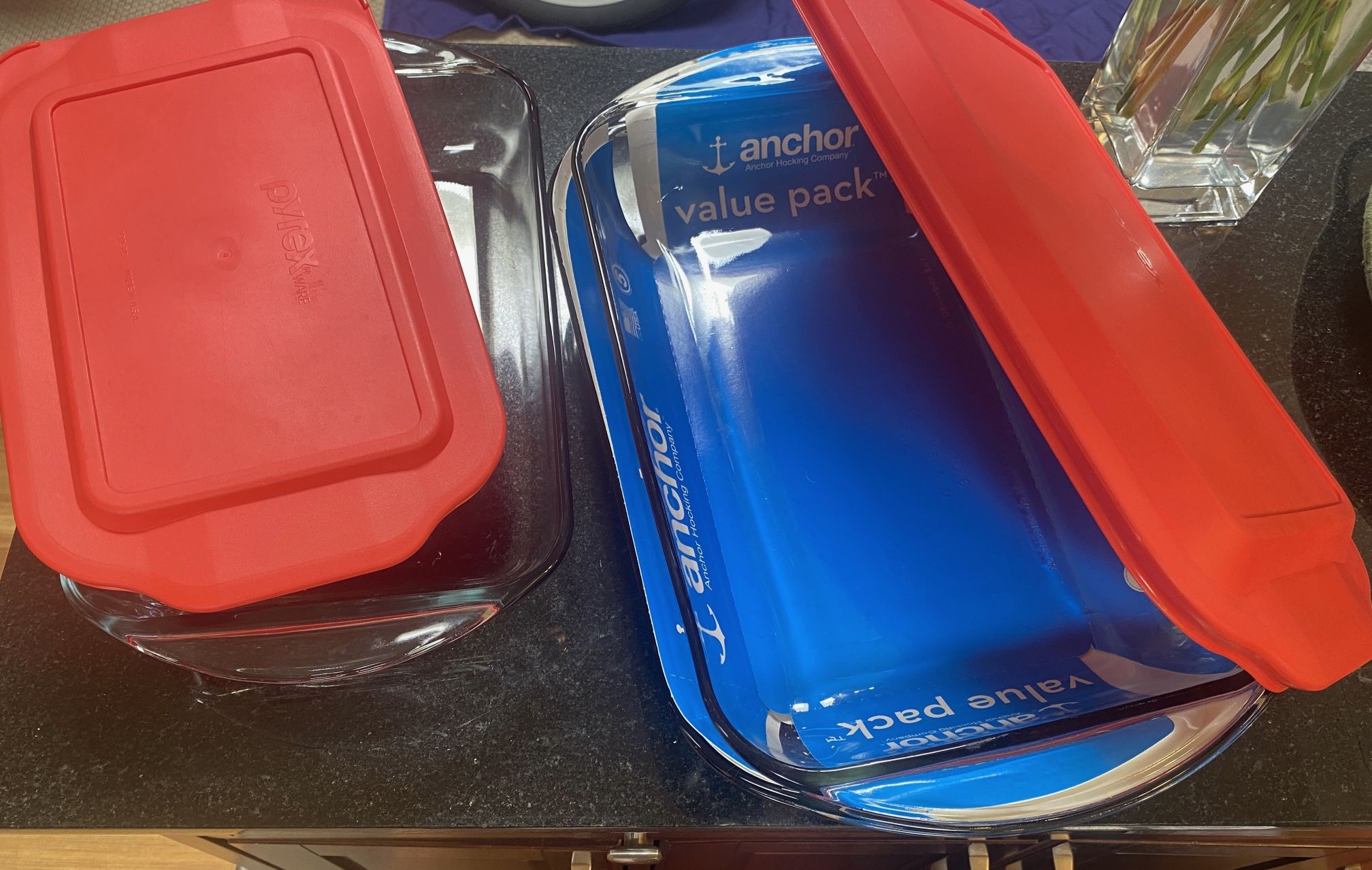 Three Anchor Hocking pie plates! What?