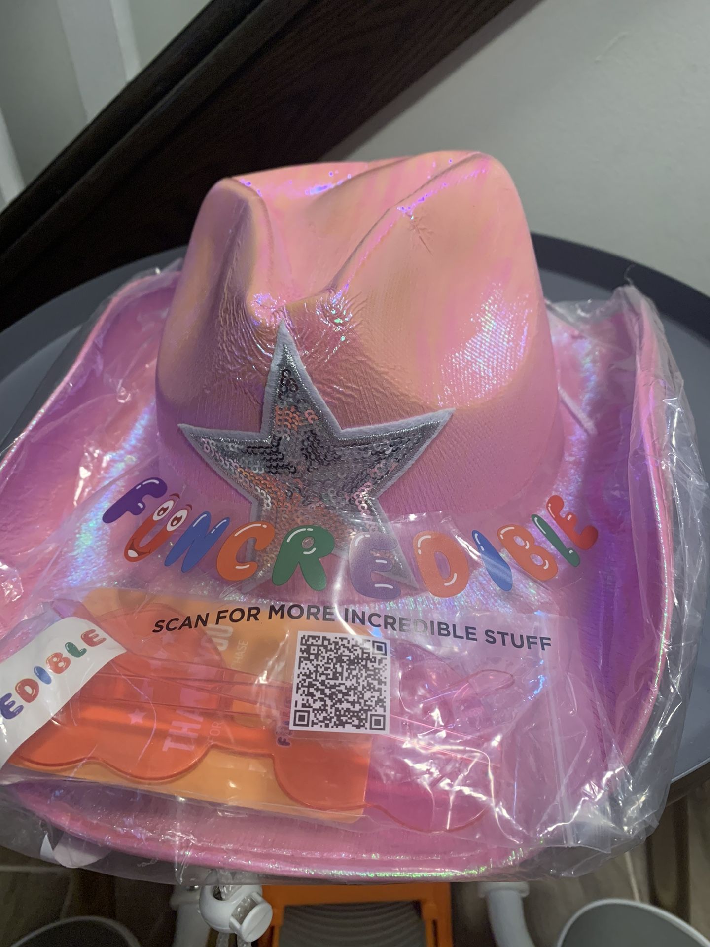 Girls Pink Cowboy Hat With Pink Glasses 