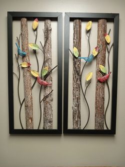 Wrought Iron/Metal Bird Wall Art