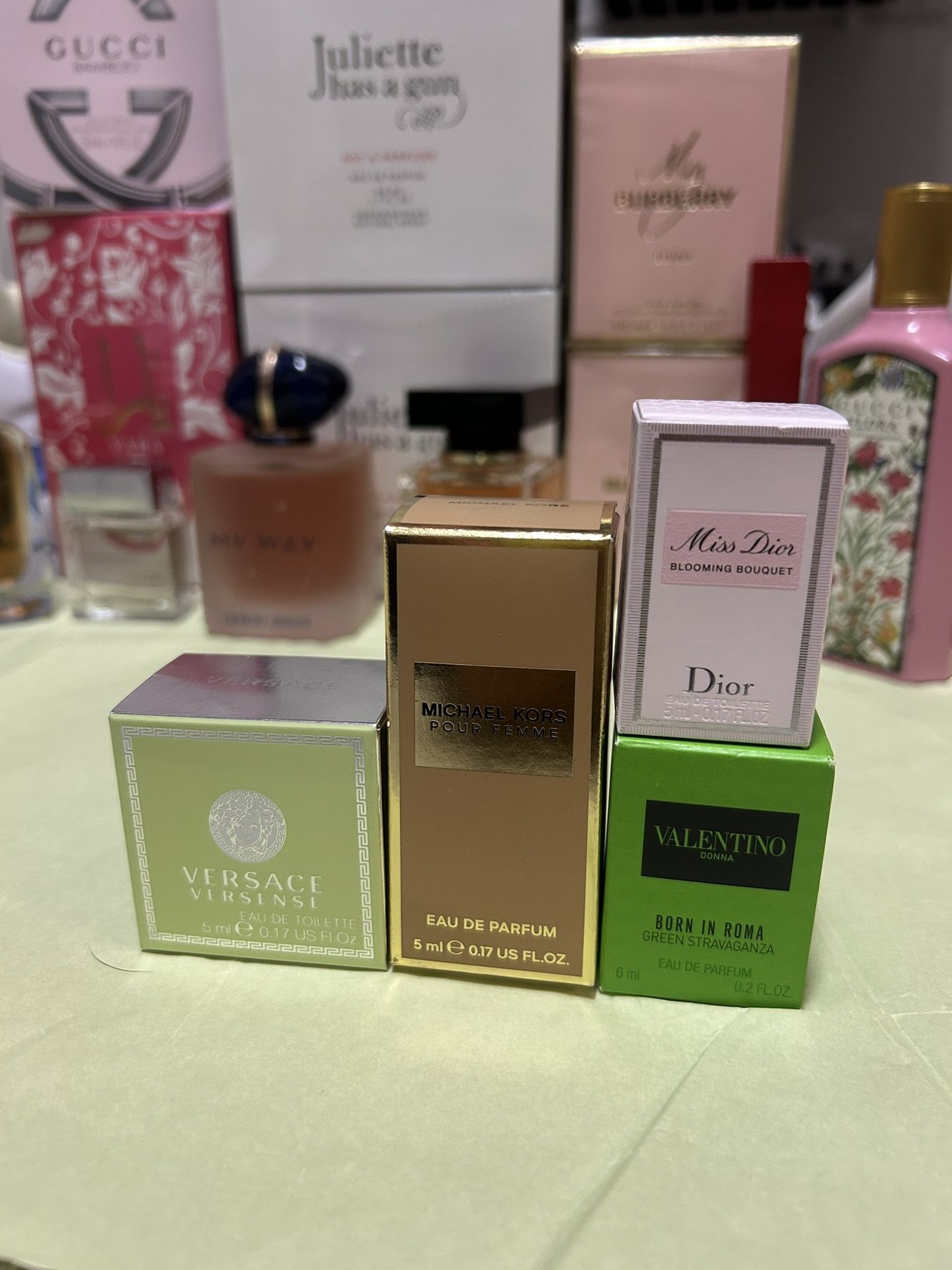 Designer Fragrances travel size (Dior, Versace, Valentino, MK) Brand New In Box & 100% Authentic. (READ DESCRIPTION FOR PRICES)