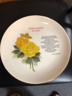 Helen Steiner Rice collectible plate vintage sunshine in a smile
