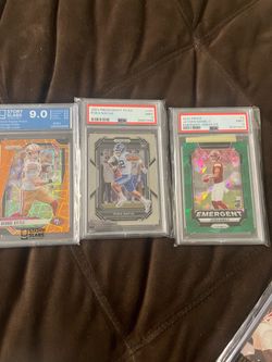 $80 obo Graded Prizm Football Card Lot of 3