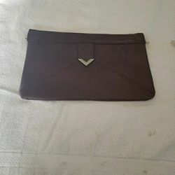 Leather Pouch With Zipper Inside