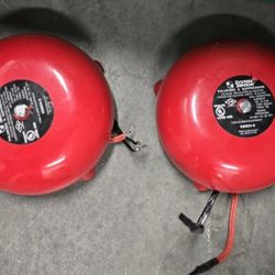 2 Commercial Fire Alarm Bell 6" 24V Security Alert Bell for Business – Campana de Alarma Eléctrica para Negocio