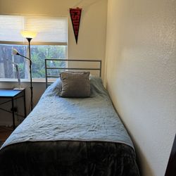 Twin  Size Bed Frame With Mattress 