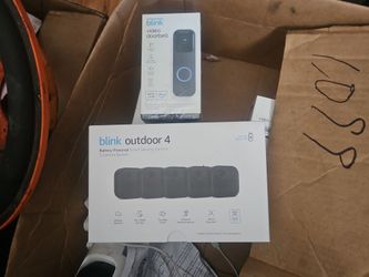 READ DESC!!! 2 PRICES$Brand New Blink Outdoor 4 5 Cam Bundle Plus Door Bell Cam
