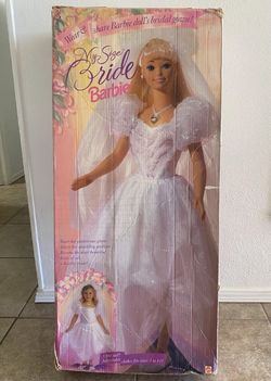 1994 Mattel My Size Barbie Bride 3FT Tall Classic Blonde With Box (No Shoes)