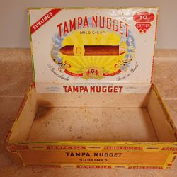Vintage Tampa Nugget Cigar Box
