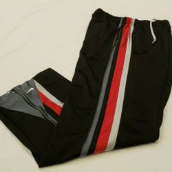 Nike Sweatpants-Black w/ Red & Gray stripes size: YouthXL (18-20)