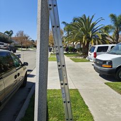 16 ft aluminum extension ladder light 120 firm