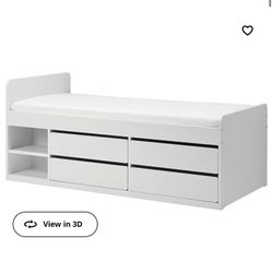 IKEA SLAKT twin bed frame with storage