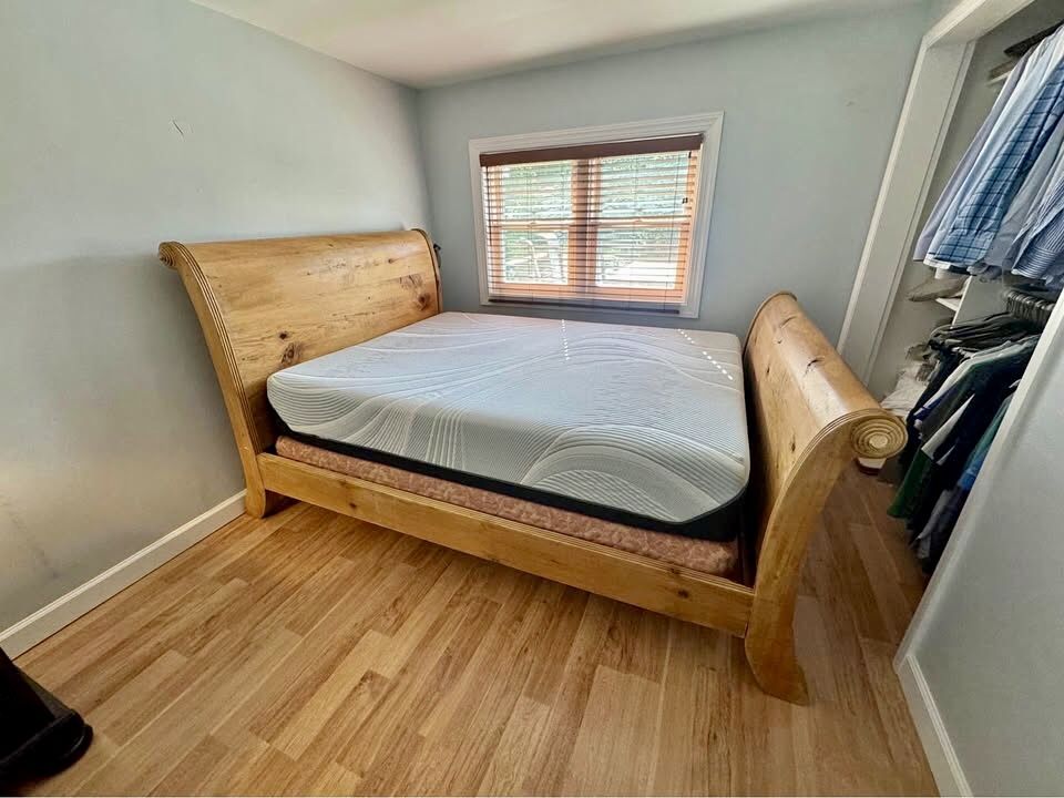 Restoration Hardware Wood Queen Sleigh Bed Frame - Will Deliver