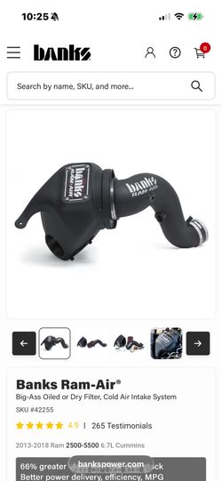 Banks cold air intake 2013-2018