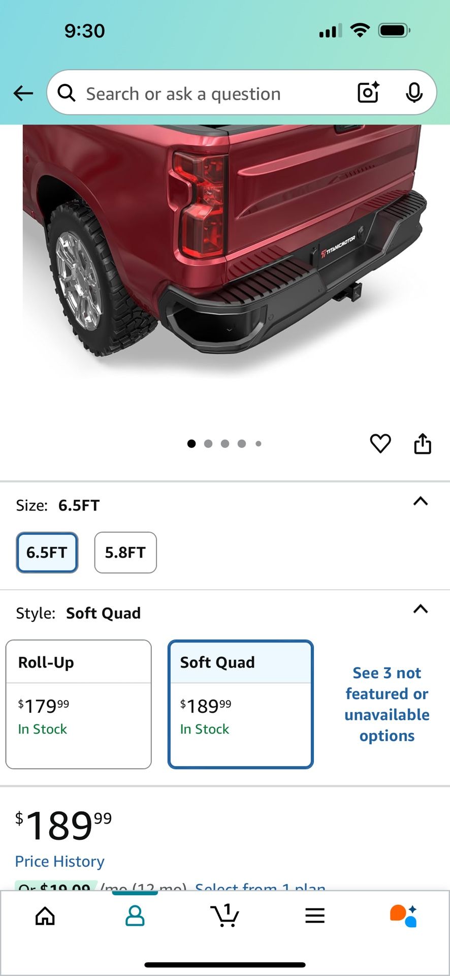 Soft Quad Fold Truck Bed 6 And A Half Inch