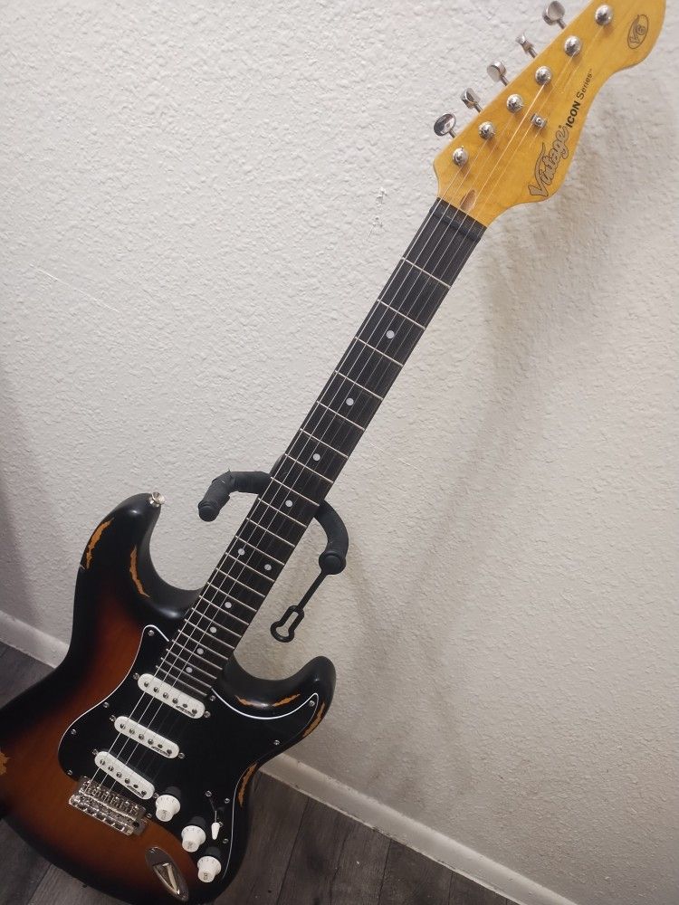 Vintage Icon V-6mr Guitar Nice