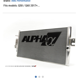 Q50 ams heat exchanger Brand new