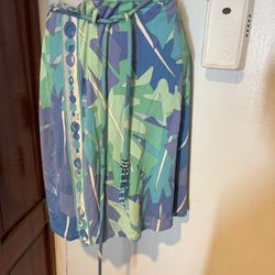 VINTAGE EMILIO PUCCI SKIRT beaded rope dress suit skirt logo bottom abstract y2k