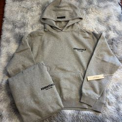 Essentials Dark Oatmeal Hoodie