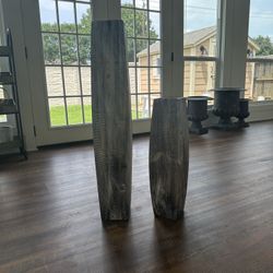 Wooden Farmhouse Vases 