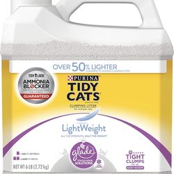 Purina Tidy Cats LightWeight Clumping Litter Ammonia Blocker Glade Clean Blossoms 6 LB