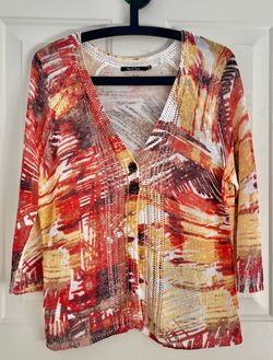 Nic + Zoe Abstract Sweater P/M
