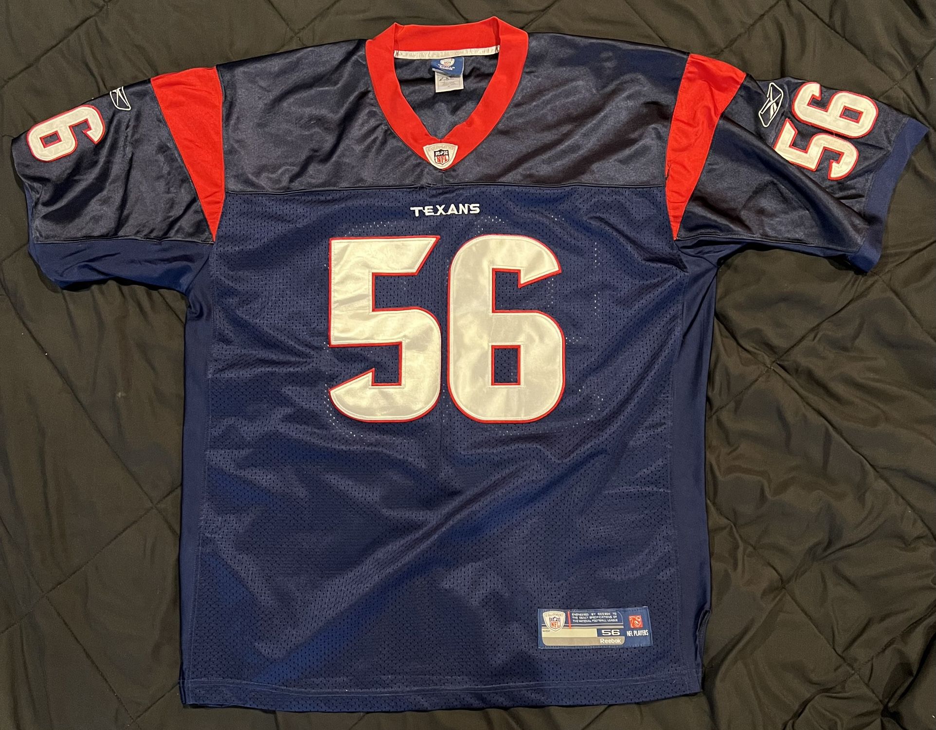 Houston Texans Brian CUSHING # 56 Reebok On Field NFL Jersey Men’s Size 56