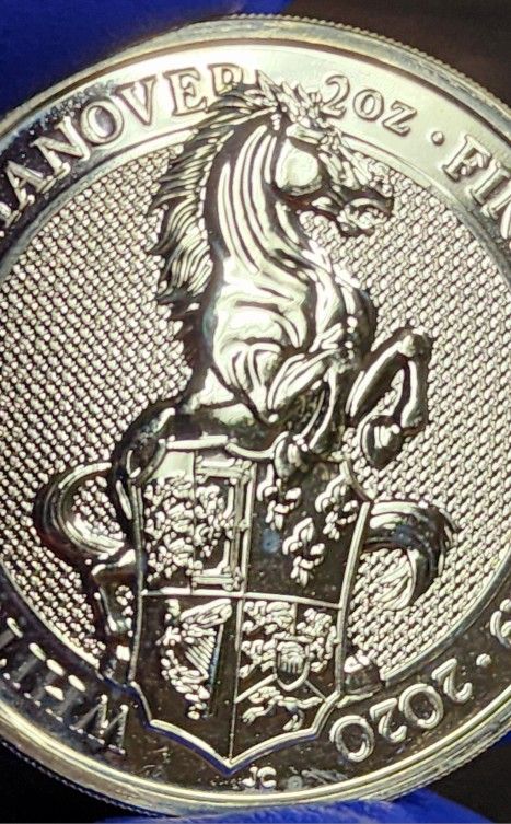 2020 Queen's Beasts White Horse of Hanover .999 Silver 2oz Coin